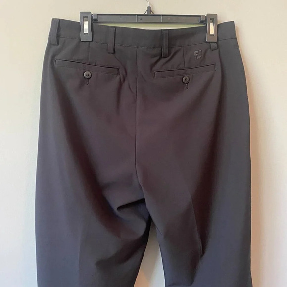 FootJoy Mens 34x32 Golf Performance Lightweight Stretch Straight Leg Black Pants - Picture 12 of 16